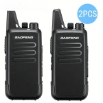 Baofeng Walkie Talkie T20 Recargable - Pack de 2 Unidades con Auriculares Pinganillo
