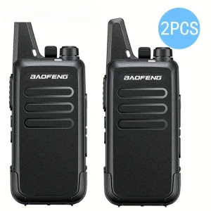 Baofeng Walkie Talkie T20 Recargable - Pack de 2 Unidades con Auriculares Pinganillo