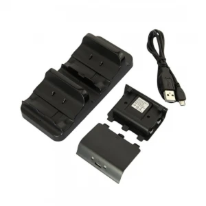 Base de carga dual para Xbox One con 2 baterías recargables satkit