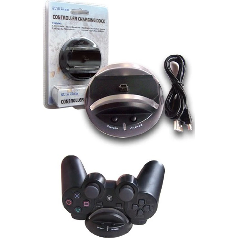 Base de carga para mando PS3 con stand oficial satkit para carga cómoda