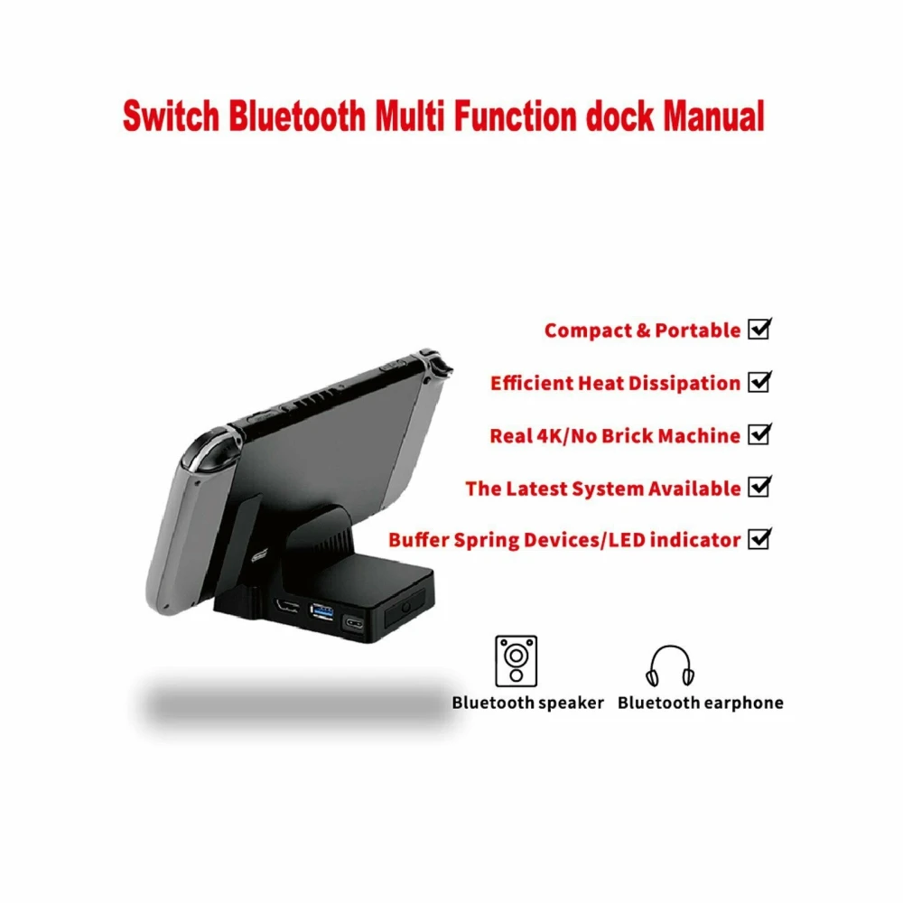 Base Dock portátil para Nintendo Switch - Mini Dock HDMI USB compacto