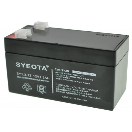 Bateria de chumbo recarregável SY1.3-12 12V1.3Ah Alarmes, Balanças, Brinquedos
