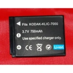 Batería compatible Kodak KLIC-7000 para cámaras digitales y videocámaras