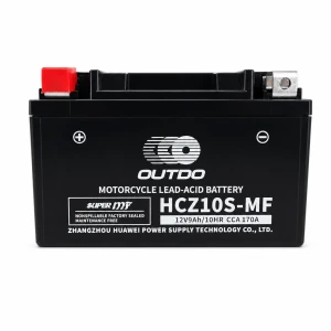 OUTDO Batería Moto AGM 12V 9Ah OUTDO HCZ10S-MF - Compatible Yuasa YTZ10S(-BS) / GTZ10S / ETZ10S