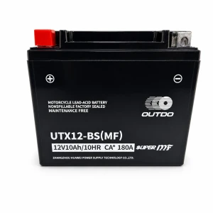 Batería Moto AGM 12V 10Ah OUTDO UTX12-BS(MF) - Compatible Yuasa YTX12-BS / GTX12-BS / ETX12-BS