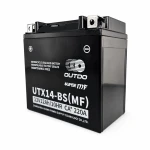 Batería Moto AGM 12V 12Ah OUTDO UTX14-BS(MF) - Compatible Yuasa YTX14-BS / GTX14-BS / ETX14-BS