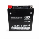 Batería Moto AGM 12V 14Ah OUTDO UTX16-BS(MF) - Compatible Yuasa YTX16-BS / GTX16-BS / ETX16-BS / 16-B