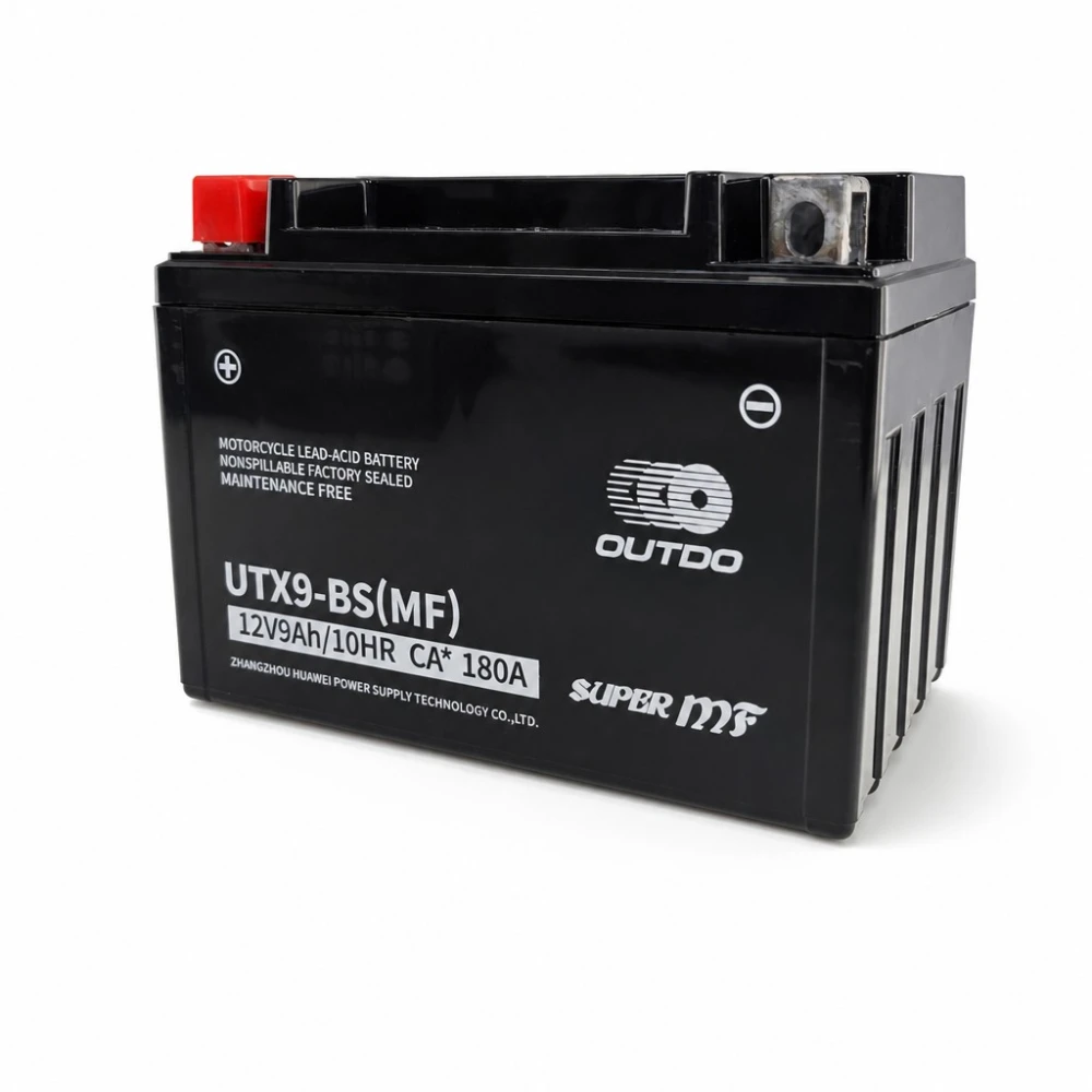 Batería Moto AGM 12V 9Ah OUTDO UTX9-BS(MF) - Compatible Yuasa YTX9-BS / GTX9-BS / ETX9-BS