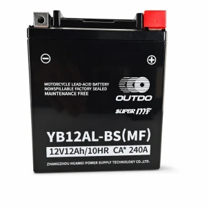 OUTDO Batería Moto AGM 12V 12Ah OUTDO YB12AL-BS(MF) - Compatible Yuasa YB12AL-A2 / GS YB12AL-A2 / 12N12-4A-1 (flooded similar)