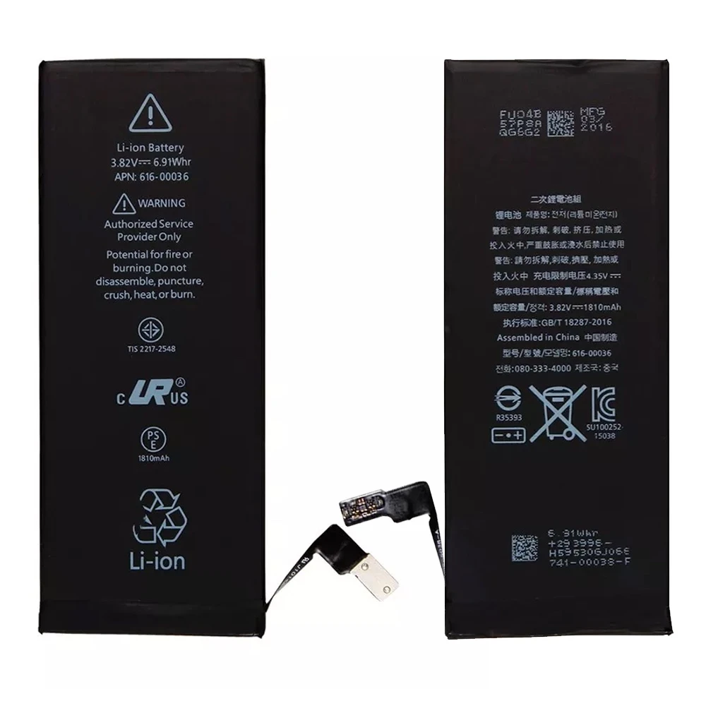 Batería original iPhone 6s 4,7 pulgadas APN 616-00033 1715mAh compatible
