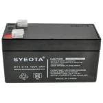 Batería Plomo SY1.3-12 recargable 12V 1.3Ah mostrando dimensiones compactas
