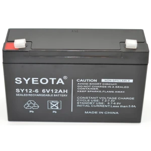 Songyuan Bateria plomo sellada 6V 12Ah SY12-6 recargable y compatible