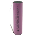 Batería recargable 18650 2600mAh 3,7V con lengüeta para soldar de alta calidad