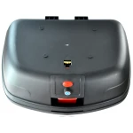 Baúl de moto 46 litros universal plata - Maleta XXL para 2 cascos con cerradura