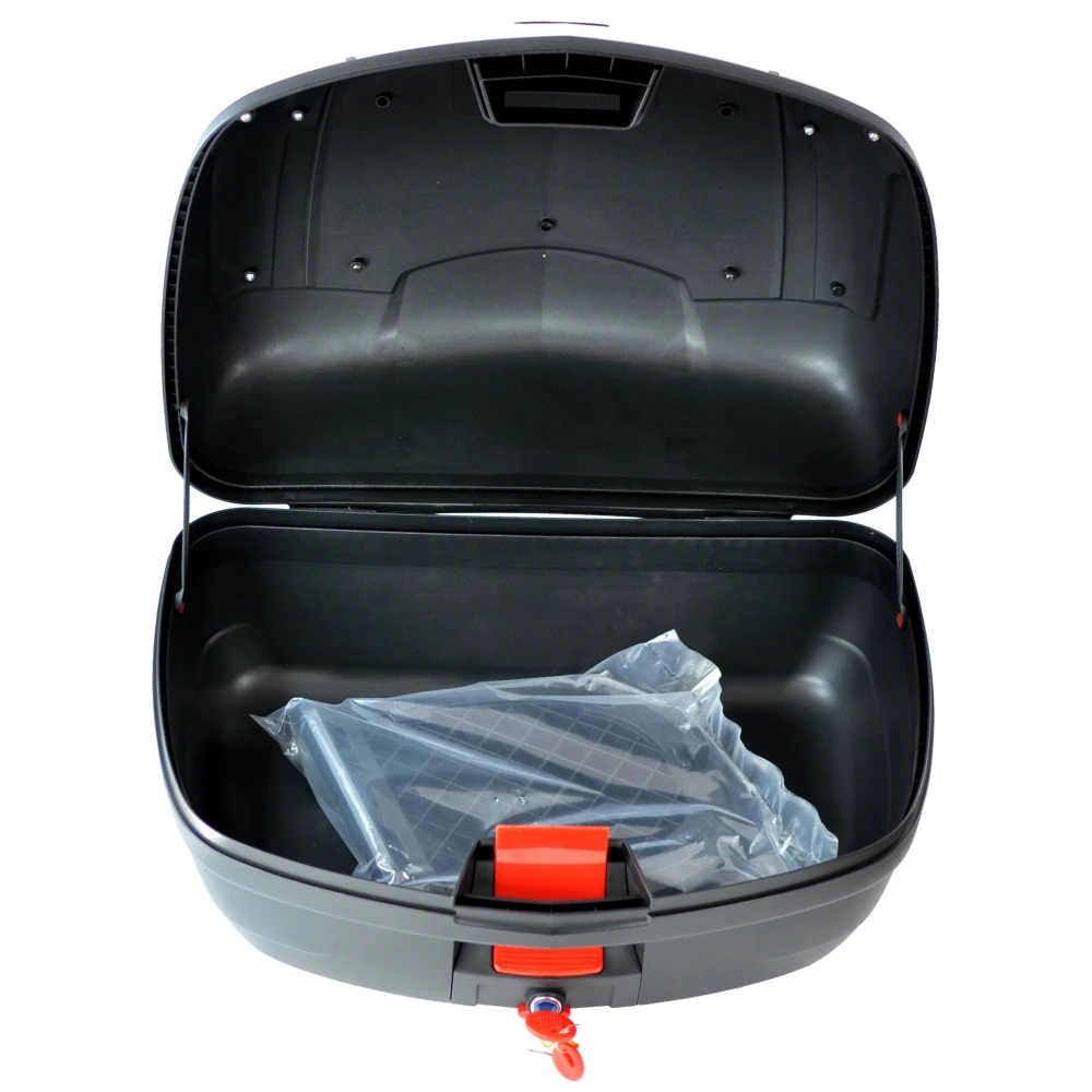 Placa de montaje y accesorios para baúl de moto universal plata