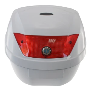 Baúl de moto universal 28L blanco - Maleta portacasco para 1 casco