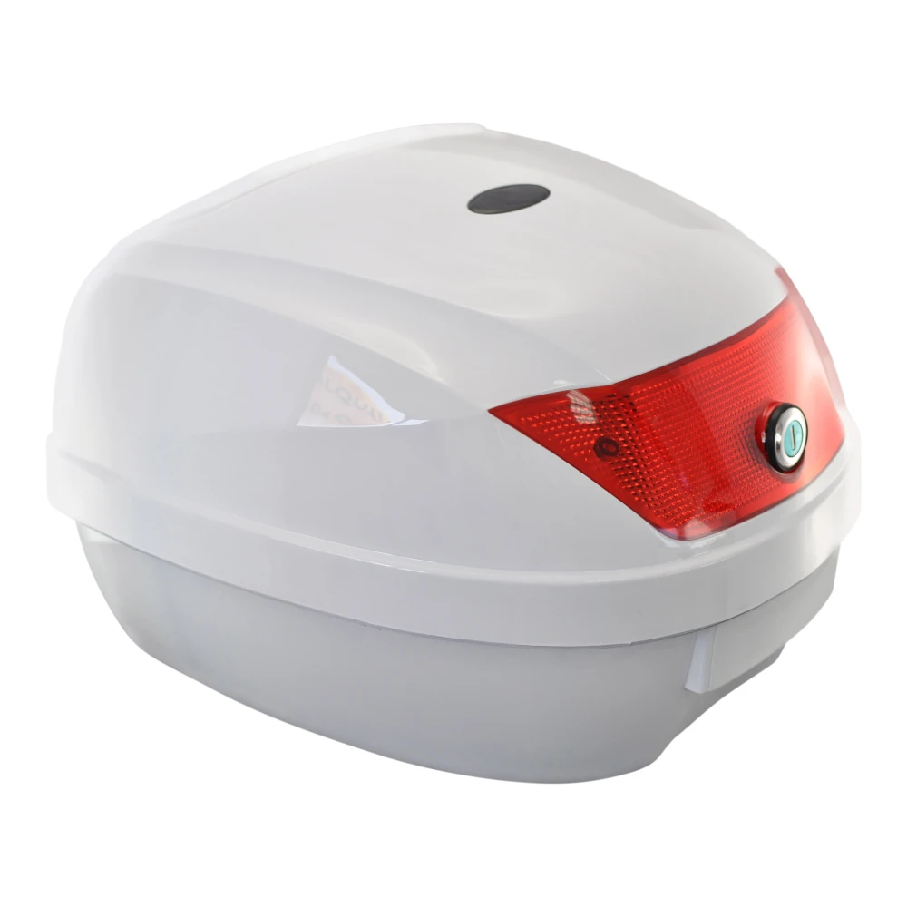 Baúl de moto universal 28L blanco - Maleta portacasco para 1 casco