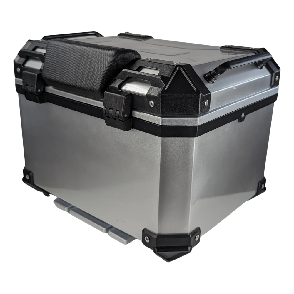 Placa de montaje incluida para baúl universal moto 45L plata