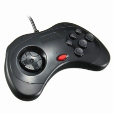 Black Sega Saturn Style Pc Usb Controller For Pc And Mac