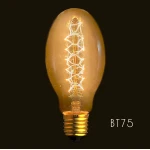 Bombilla filamento Edison Vintage BT75 E27 40W para decoración industrial