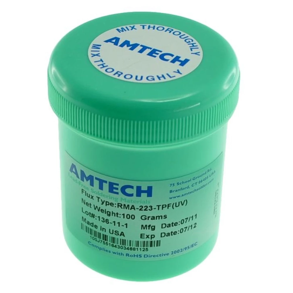 Bote 100cc Amtech RMA-223-TPF(UV) Solder Flux para soldadura electrónica