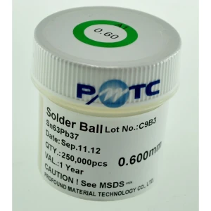 Bote bolas estaño con plomo 0,45mm 250.000 unidades para soldadura BGA