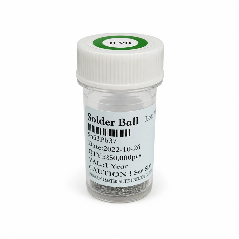 Bote bolas estaño con plomo 0,20mm 250.000 unidades para soldadura BGA
