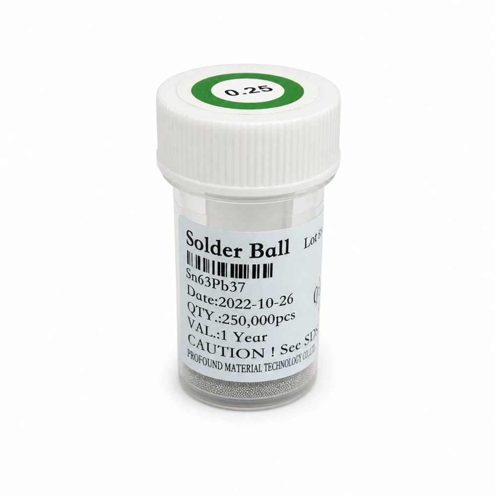 Bote bolas estaño con plomo 0,25mm 250.000 unidades para soldadura BGA