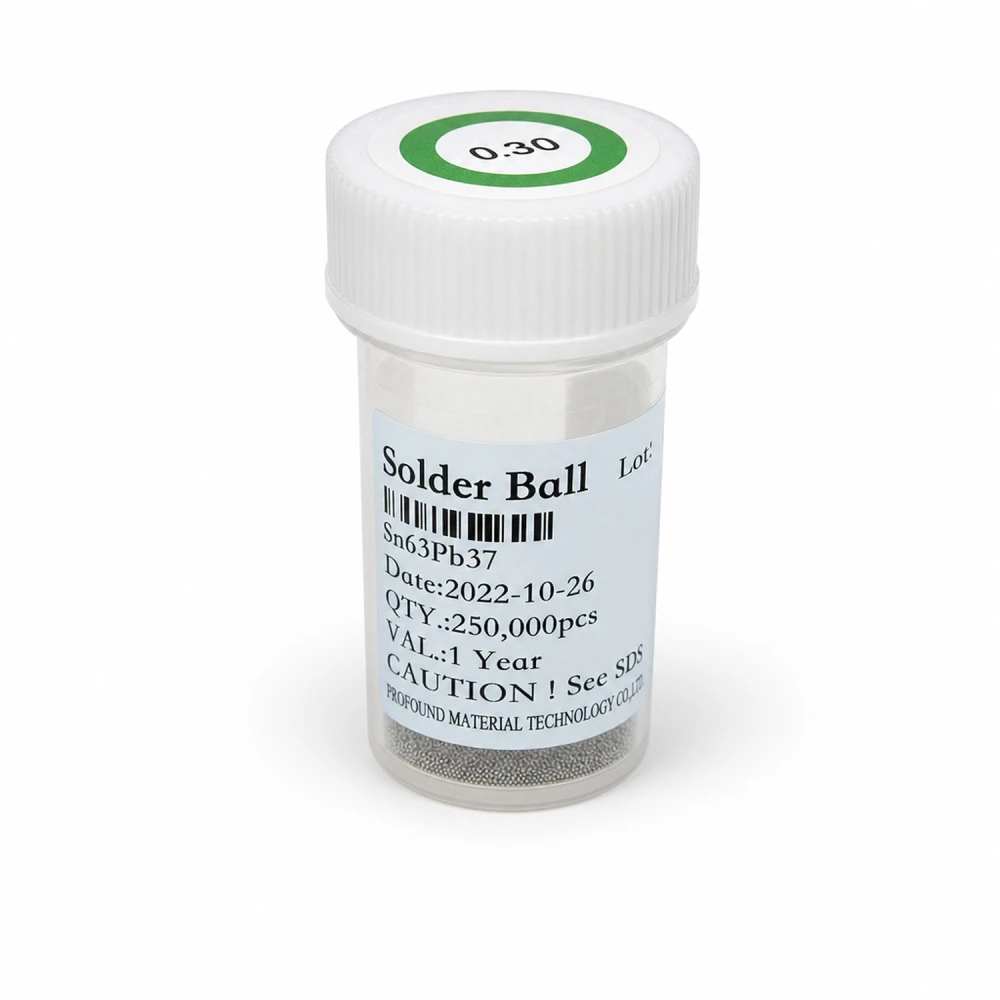 Bote bolas estaño con plomo 0,30mm 250.000 unidades para soldadura BGA