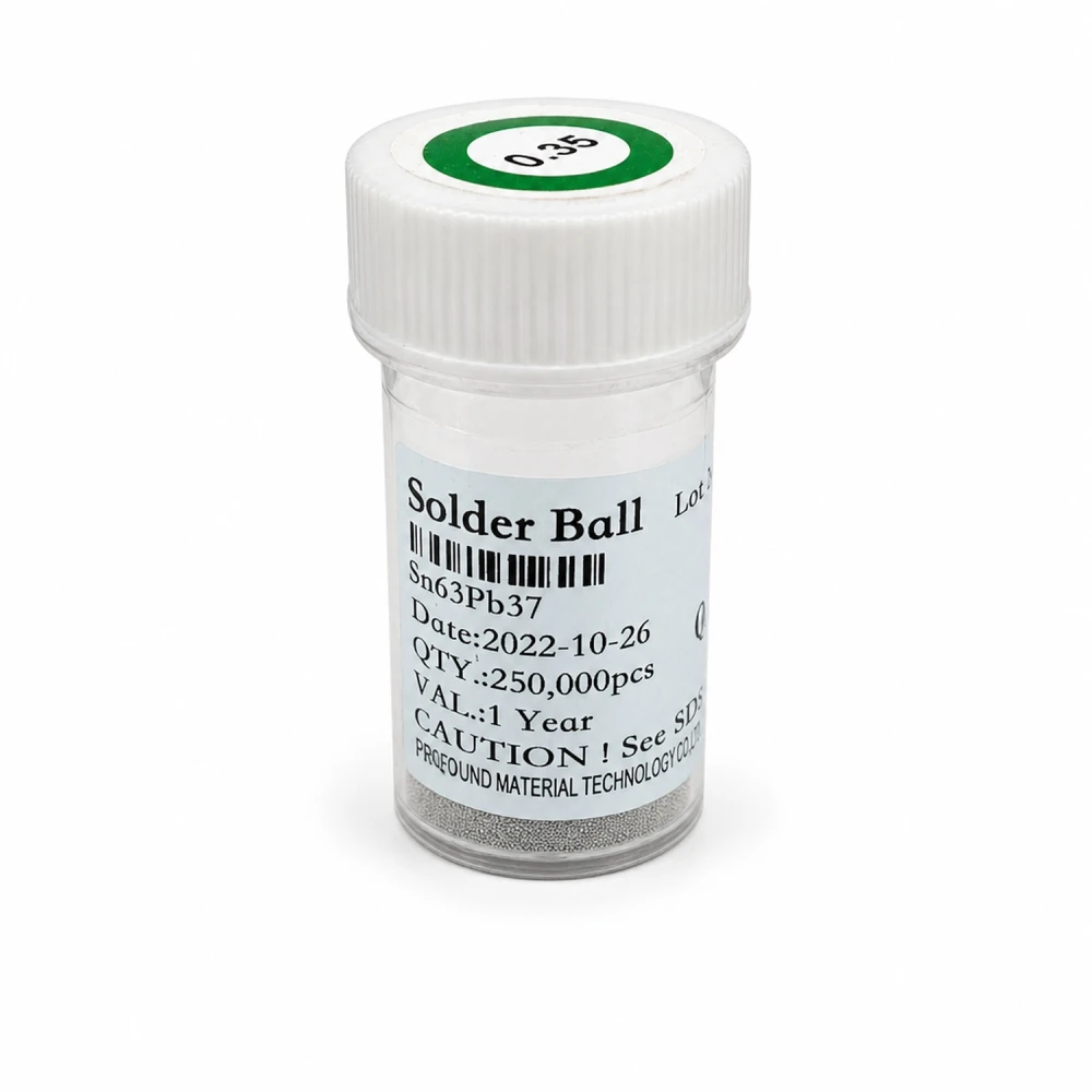 Bote bolas estaño con plomo 0,35mm 250.000 unidades para soldadura BGA