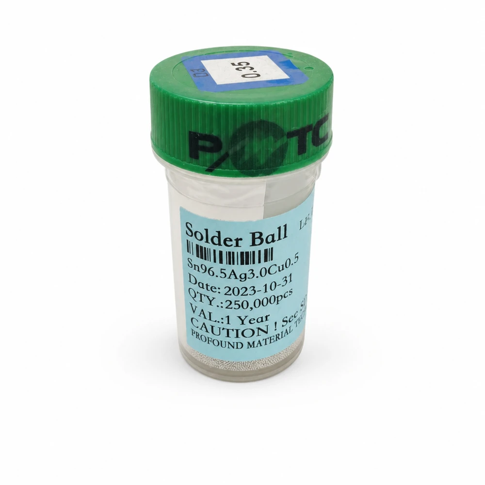 Bote bolas estaño sin plomo 0,35mm 250.000 unidades para soldadura BGA