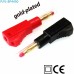 BP4450  4mm banana plug male (including 1 red & Black) with second back connector Cables with connectors  2.00 euro - satkit