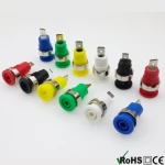 BS4302 Pack 2 Terminales 4mm Hembra Rojo-Negro para Paneles