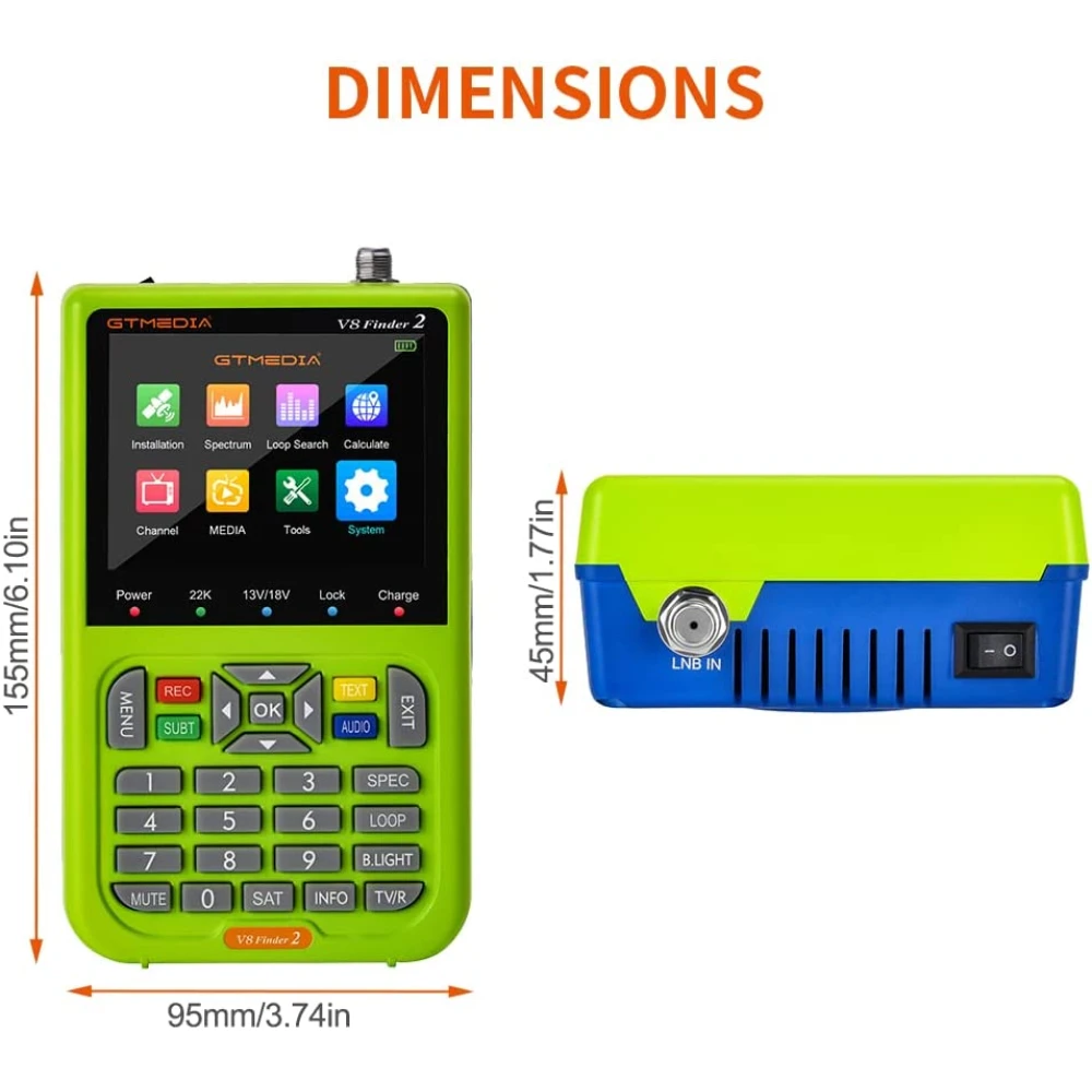 Buscador Satelites Freesat V8 Finder HD DVB-S / S2 portátil y preciso