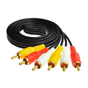 Cable 3 RCA a 3 RCA Macho a Macho para Extensión de Audio y Vídeo Compuesto