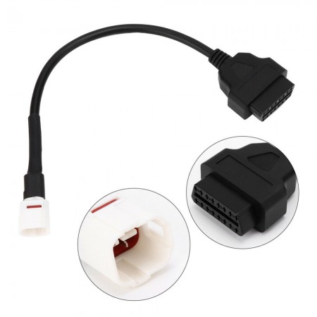4Pin OBD2 Cable Diagnostico Moto compatible con YAMAHA OBDII Adaptador Conector