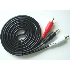 Audio Adapter Cable 3,5mm Jack To 2 Male Rca High Quality 1.5m