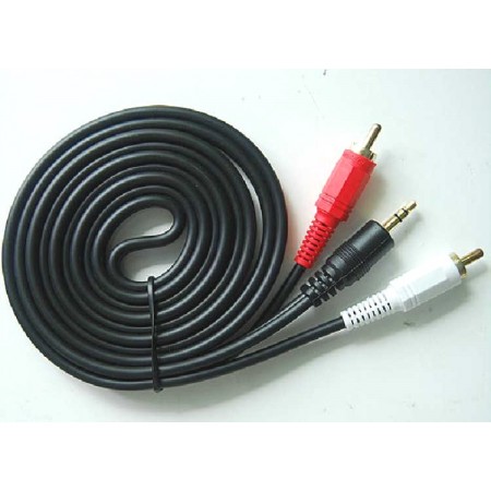 Cable Audio jack 3,5mm a 2 RCA Alta Calidad 1.5m
