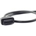 OBD2 OBDII 16Pin Female Connector to Open Plug Cable 1m Extension Cable