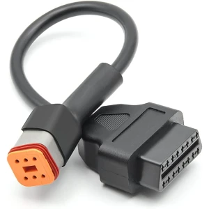 Cable Adaptador Harley Davidson OBD1 6 Pines a OBDII 16 Pines para Diagnóstico