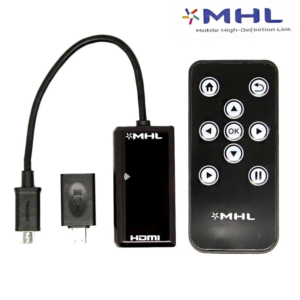 Cable Adaptador MHL a HDMI con Mando para Galaxy S2, S3, S4, S5, Note 2 y HTC One