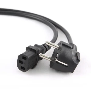 Cable alimentación PC 5 metros con conectores Schuko a IEC angulado para oficina y hogar