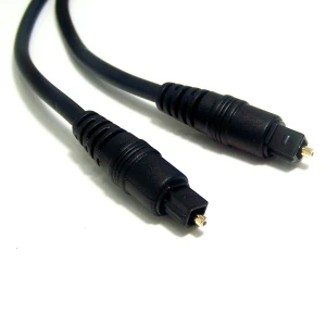 Cable audio fibra óptica Toslink 2 metros negro macho/macho para consolas y audio