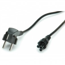 1.8m Power Cord With 90 Degree Schuko Plug And Straight C5 3-Pin Plug For Laptop Charger