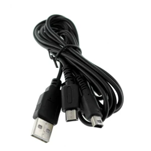 Cable cargador USB dual para NDSLITE, NDSI, DSI XL y 3DS compatible