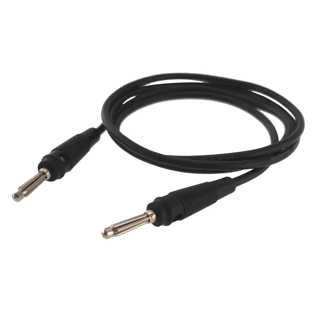 Cable de prueba banana macho a macho 4mm 1m negro de silicona 14AWG