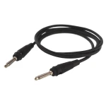 Cable de prueba banana macho a macho 4mm 1m negro de silicona 14AWG