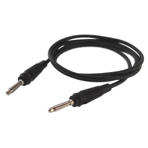 Cable de prueba banana macho a macho 4mm 1m negro de silicona 14AWG