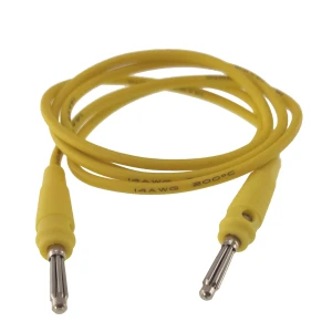 Cable de prueba banana macho a macho 4mm amarillo 14AWG de silicona