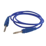 Cable de prueba azul 1 metro con conectores banana macho a macho